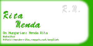 rita menda business card